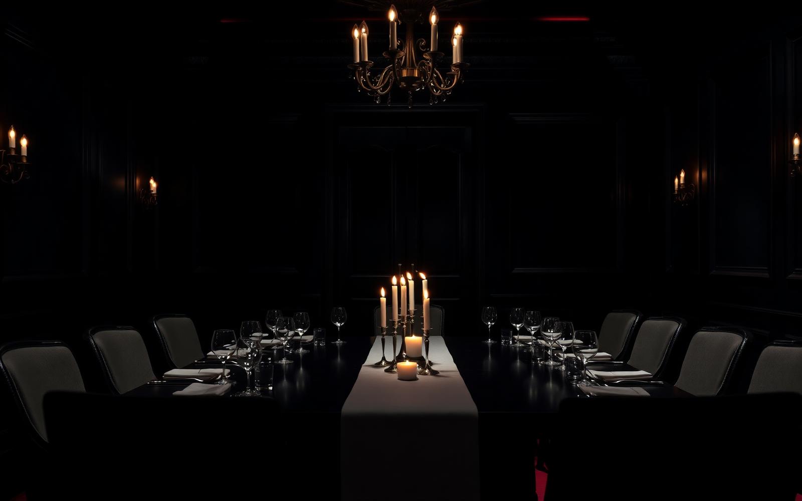 Private executive dinner setting